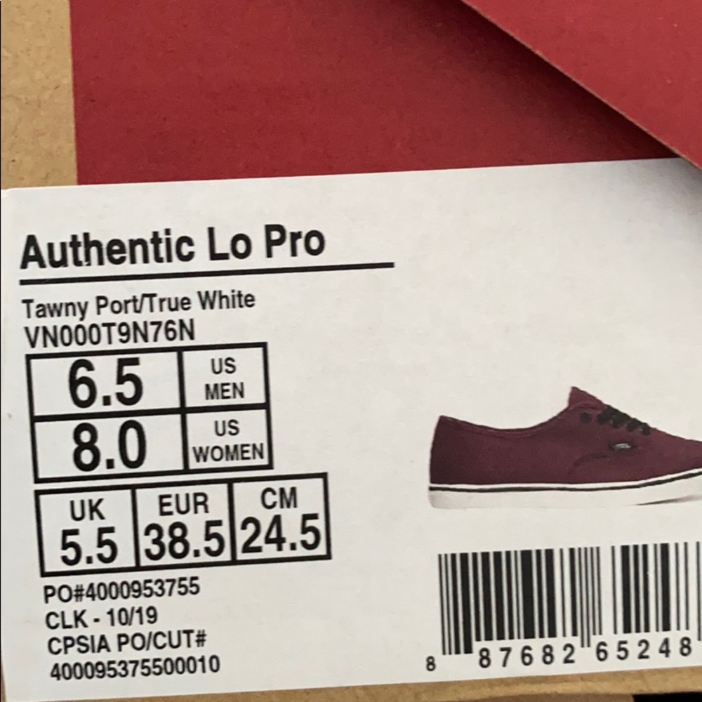 VANS Authentic Lo Pro Tawny Port Mono Canvas Women - Picture 10 of 10